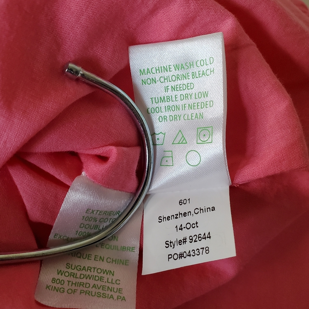 Lilly Pulitzer Womens Shift Sleeveless Dress Pink w/Gold Trim Sz 12 Resortwear - Picture 5 of 13